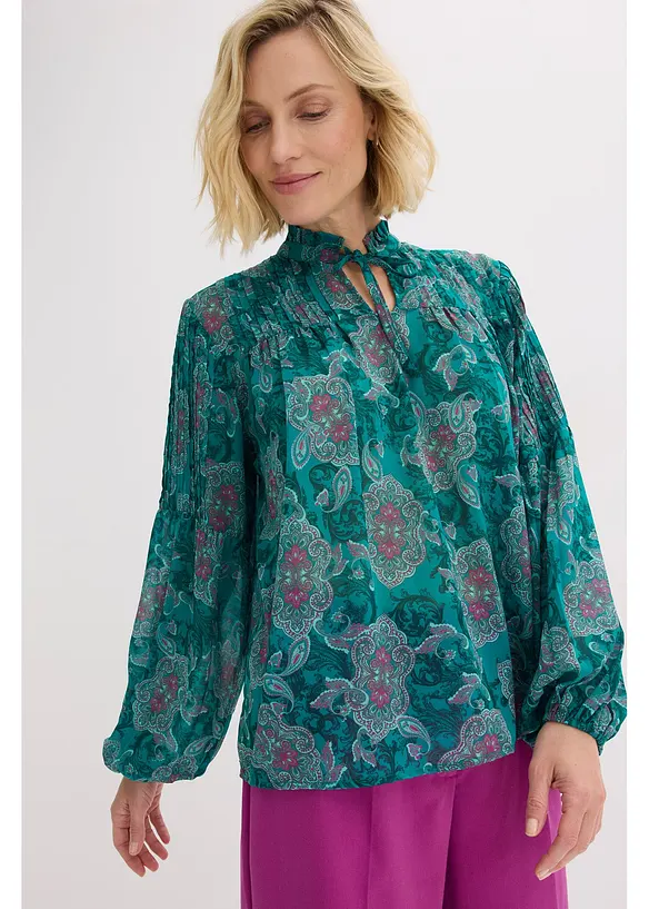 Tunica di chiffon con fantasia paisley, bonprix