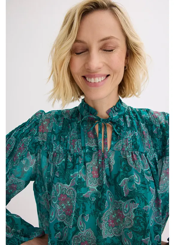 Tunica di chiffon con fantasia paisley, bonprix