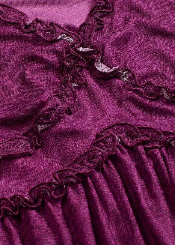 Abito midi in jersey e mesh, bonprix