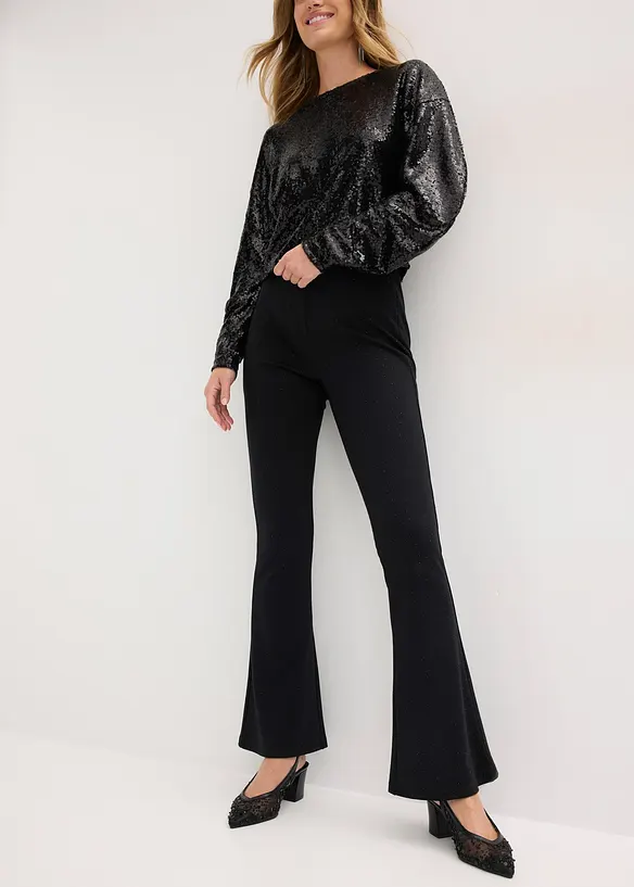 Leggings in punto di Roma comodo, bonprix