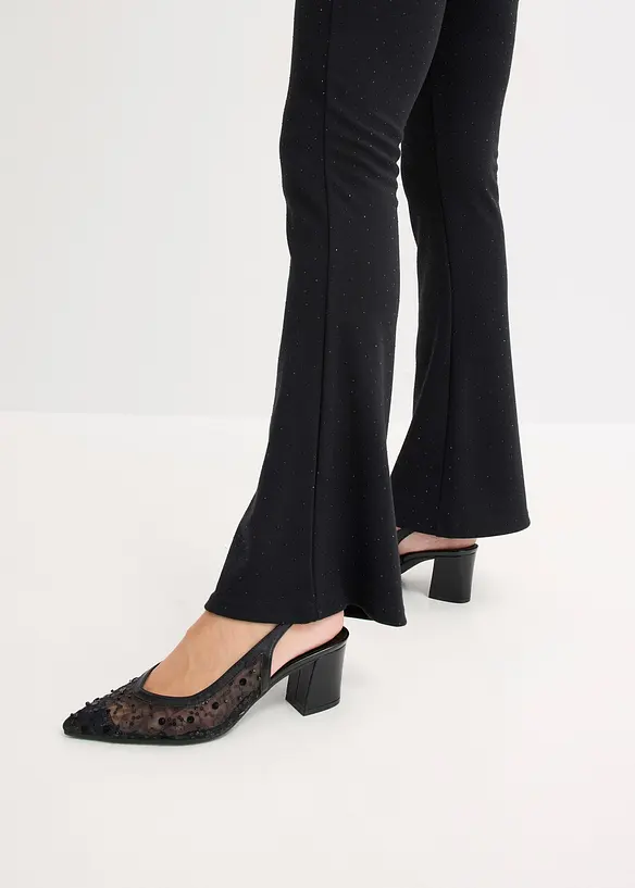 Leggings in punto di Roma comodo, bonprix