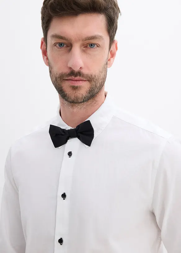 Camicia e papillon in puro cotone (set 2 pezzi), bonprix