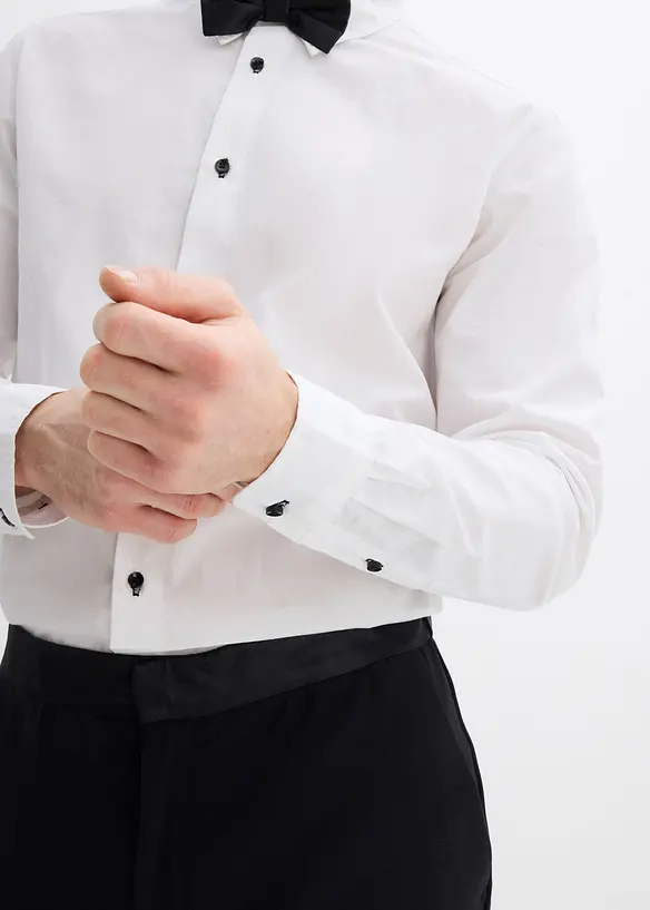 Camicia e papillon in puro cotone (set 2 pezzi), bonprix