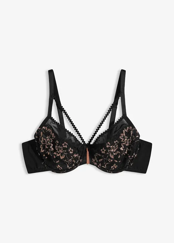 Reggiseno con ferretto e filato glitterato, bonprix