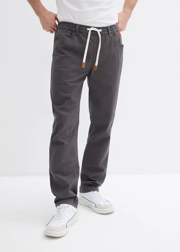 Pantaloni con elastico in vita straight, regular fit, bonprix