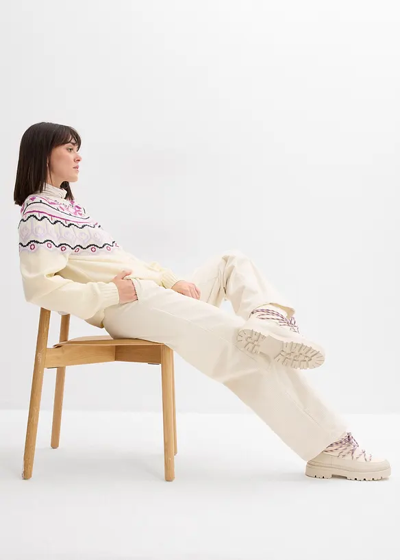 Pantaloni larghi in velluto a coste, bonprix