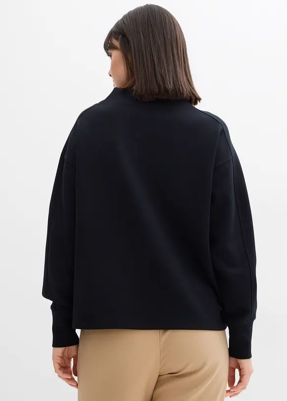 Felpa overzize effetto neoprene, bonprix