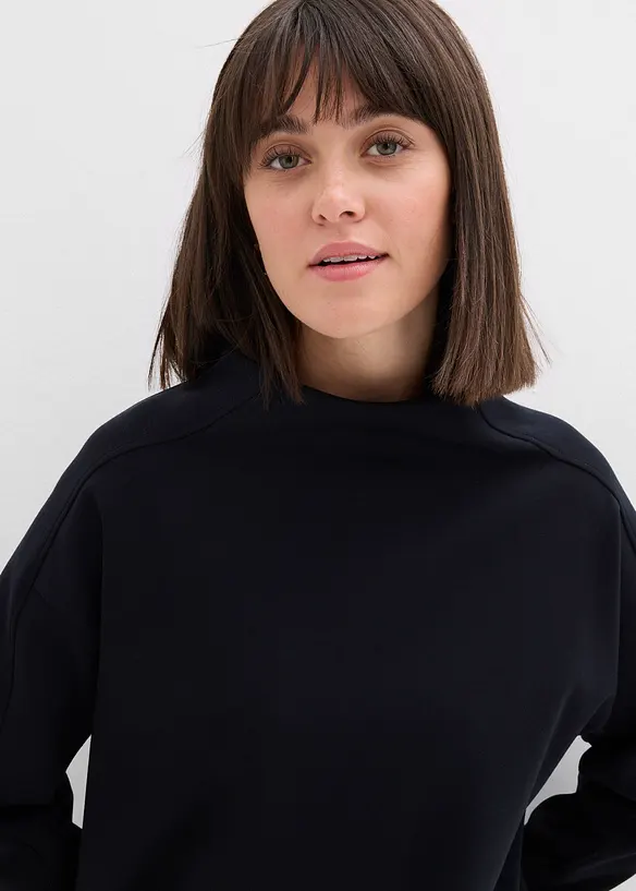 Felpa overzize effetto neoprene, bonprix