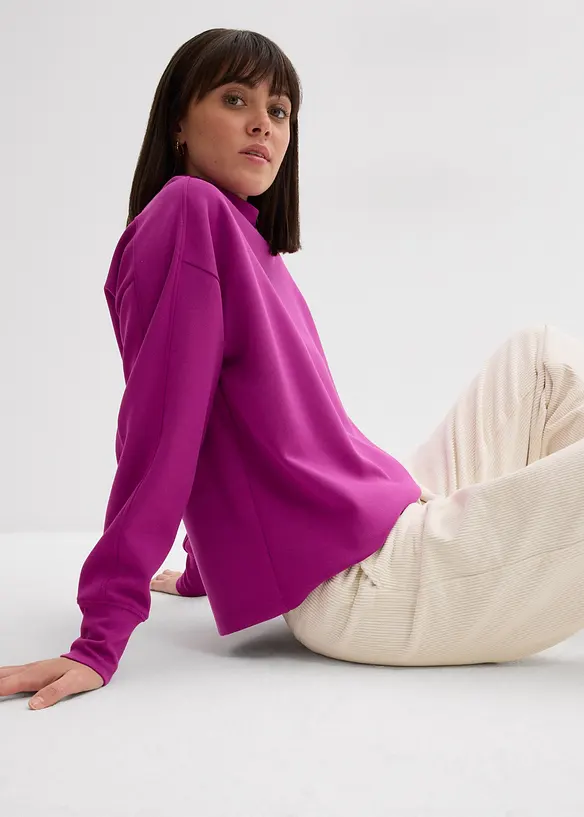 Felpa overzize effetto neoprene, bonprix