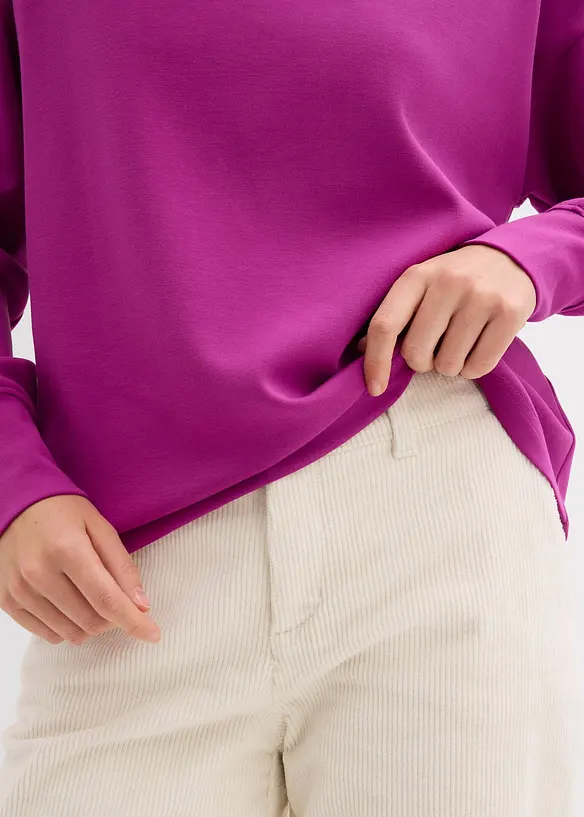 Felpa overzize effetto neoprene, bonprix