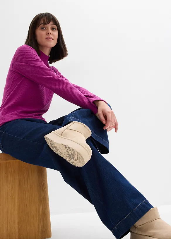 Maglietta termica con collo dritto, bonprix