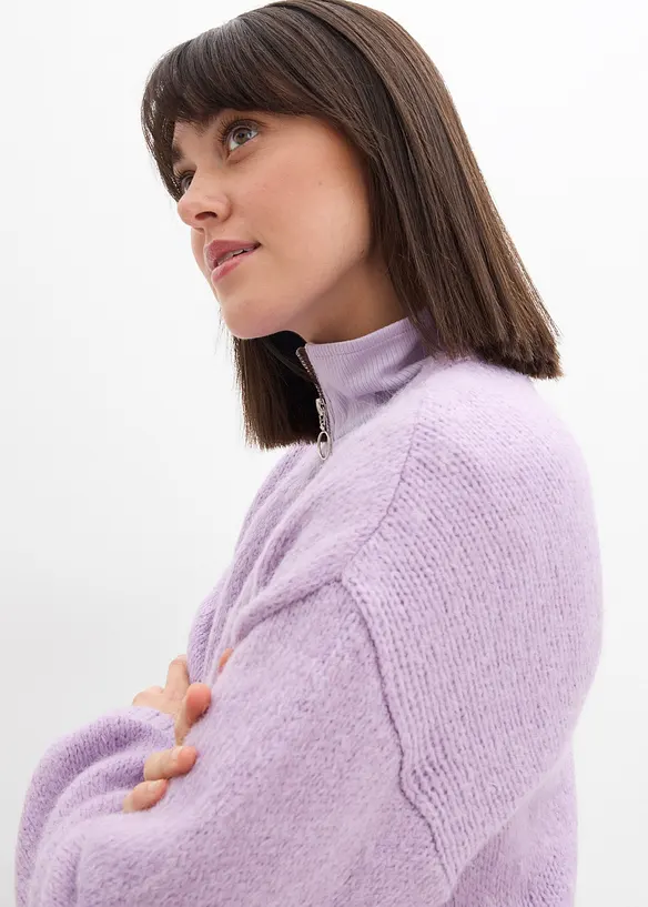 Cardigan oversize corto in filato grosso, bonprix