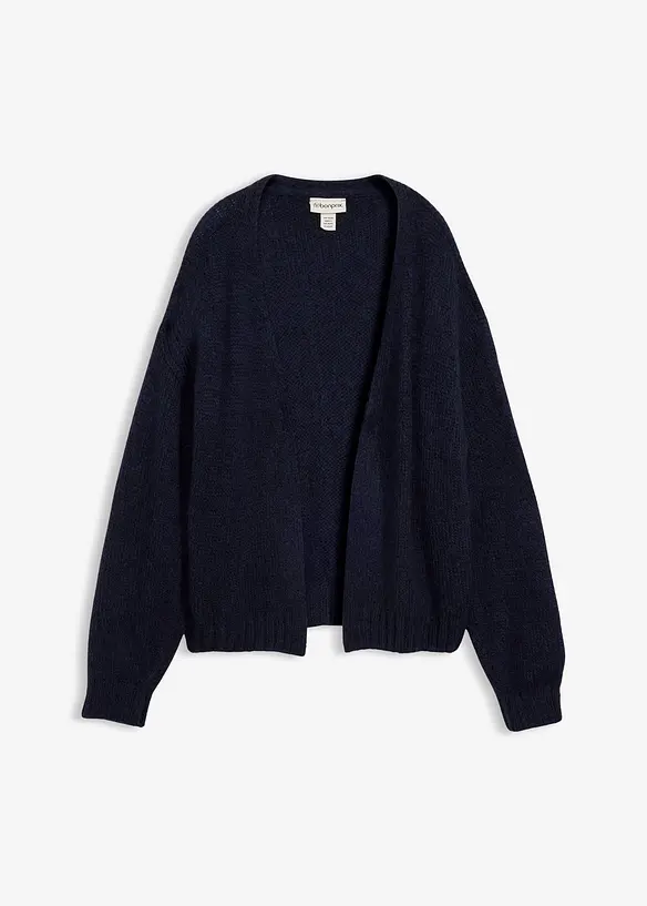 Cardigan oversize corto in filato grosso, bonprix