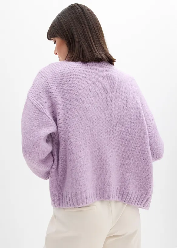 Cardigan oversize corto in filato grosso, bonprix