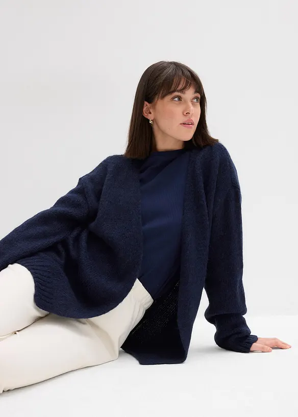 Cardigan oversize a maglia grossa, bonprix