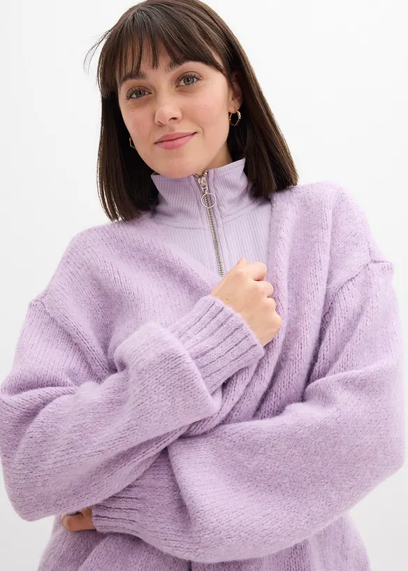 Cardigan oversize a maglia grossa, bonprix