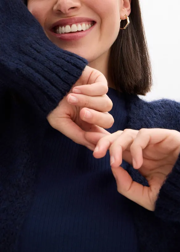 Cardigan oversize a maglia grossa, bonprix