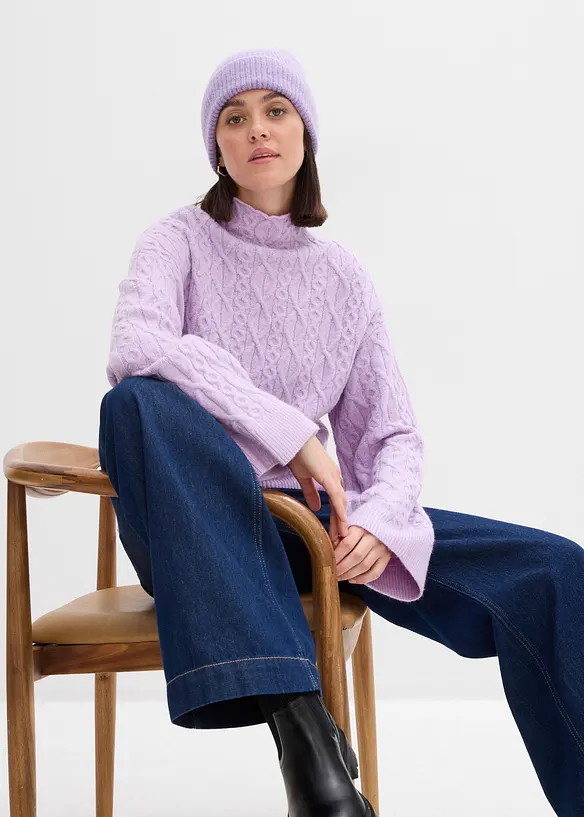 Maglione a trecce, bonprix