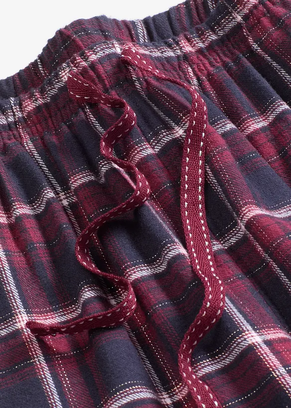Pantaloni pigiama lunghi in flanella con sacchetto regalo, bonprix