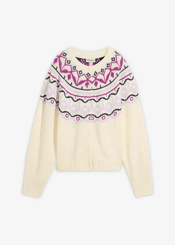 Cardigan norvegese oversize, bonprix