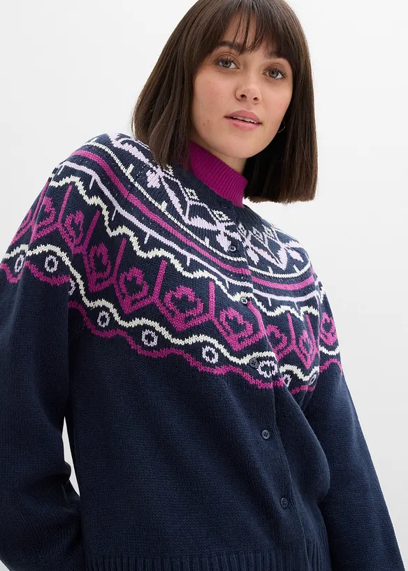 Cardigan norvegese oversize, bonprix