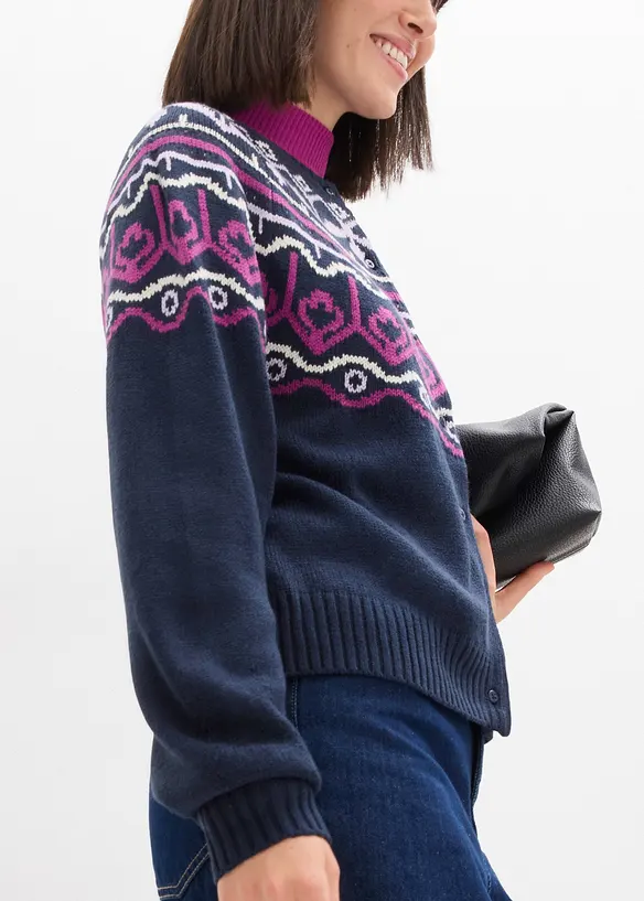 Cardigan norvegese oversize, bonprix