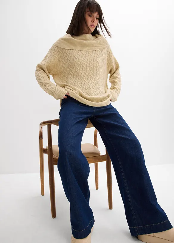 Maglione a trecce, bonprix