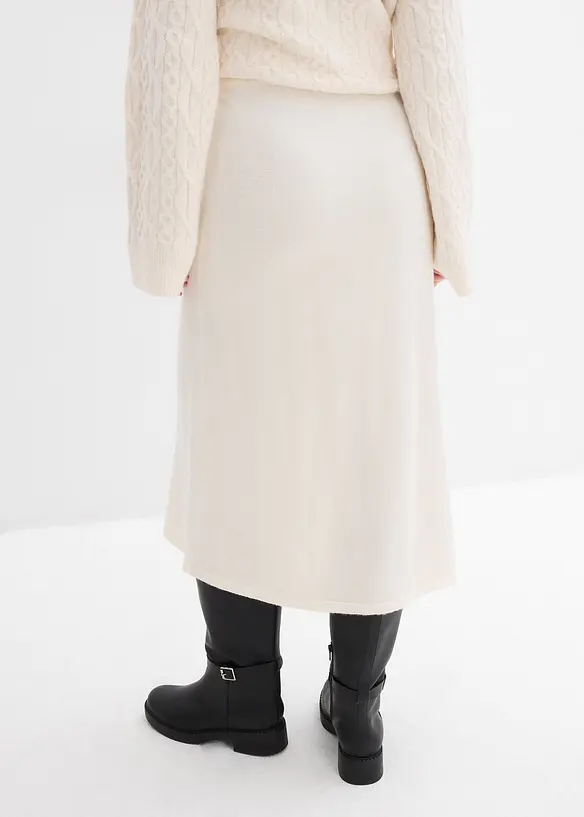 Gonna midi in misto viscosa morbido, bonprix