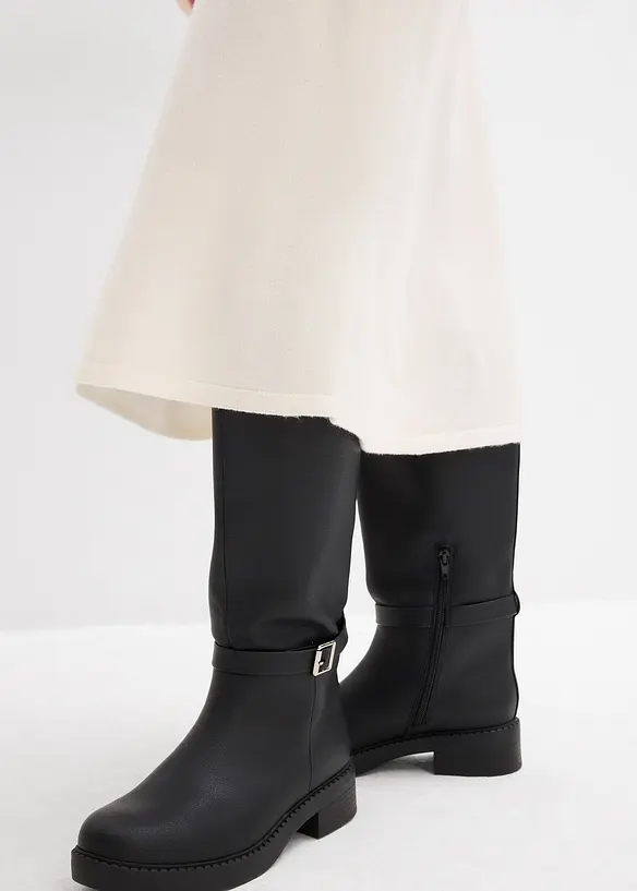 Gonna midi in misto viscosa morbido, bonprix