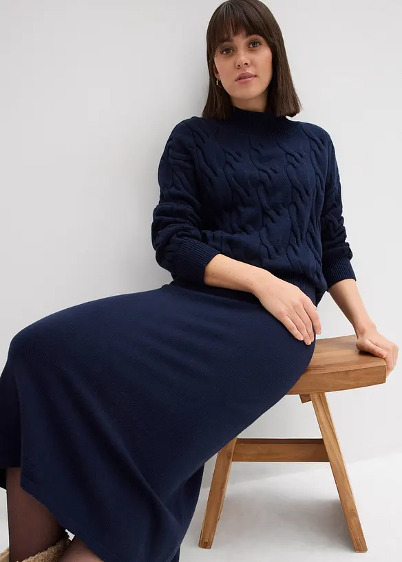 Maglione oversize in misto viscosa morbido, bonprix