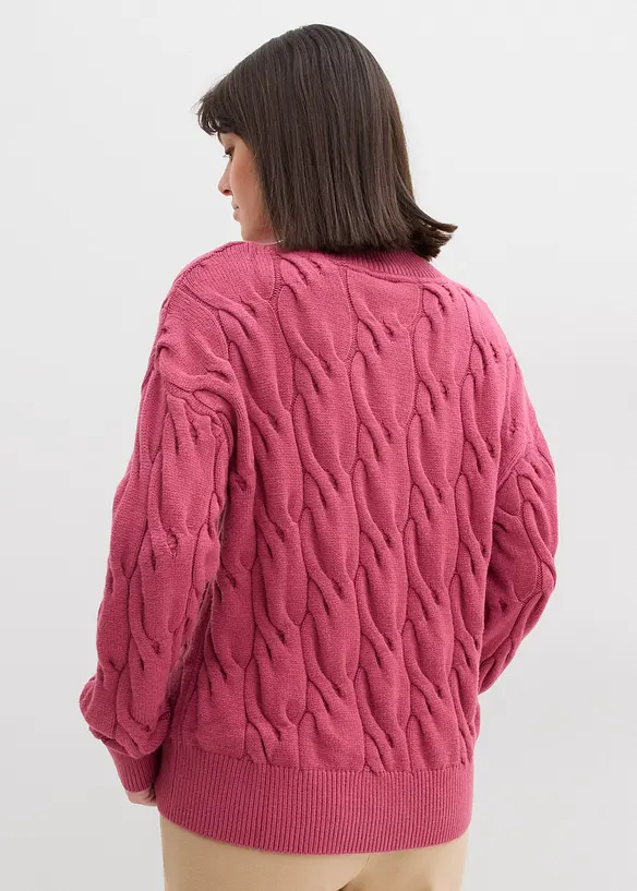 Maglione oversize in misto viscosa morbido, bonprix