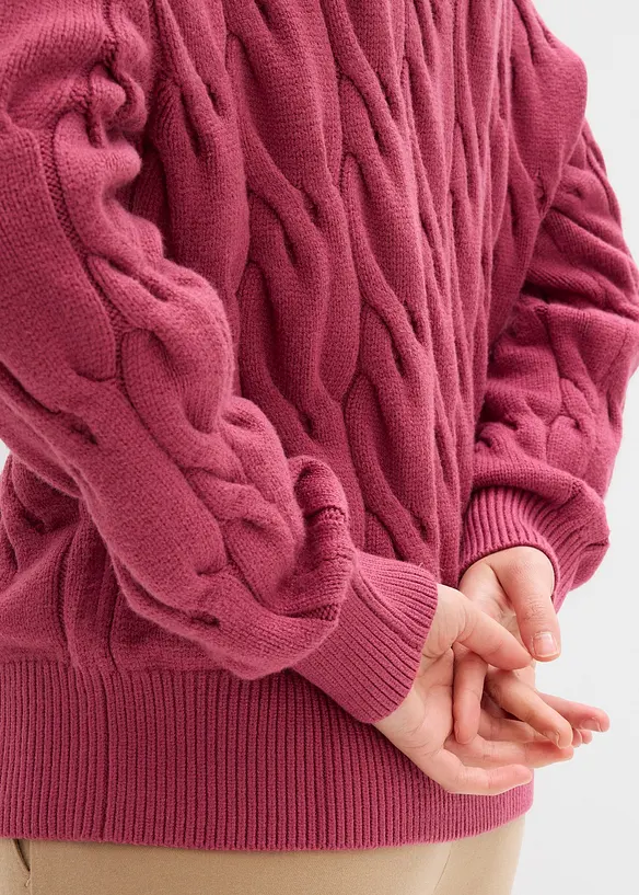 Maglione oversize in misto viscosa morbido, bonprix