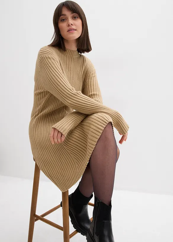 Abito midi in morbida maglia di misto viscosa, bonprix