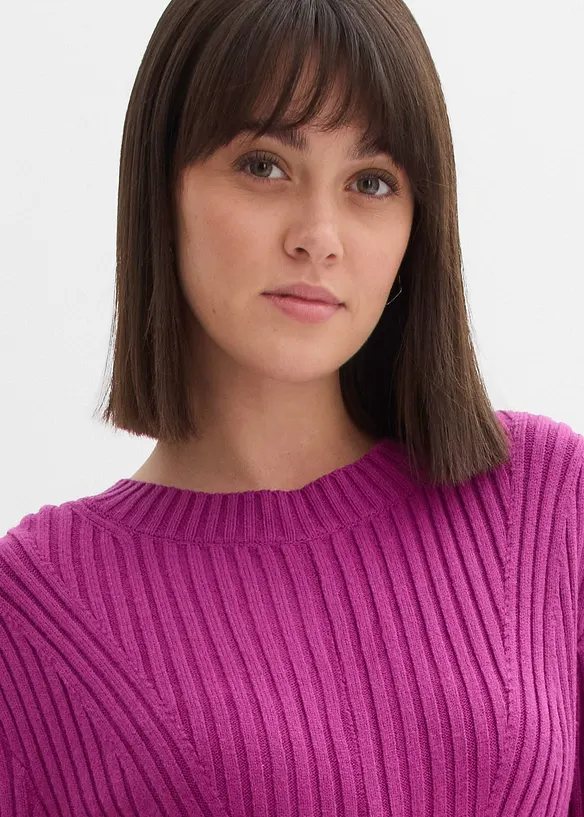 Abito midi in morbida maglia di misto viscosa, bonprix