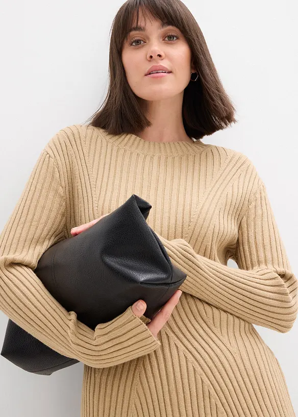 Abito midi in morbida maglia di misto viscosa, bonprix