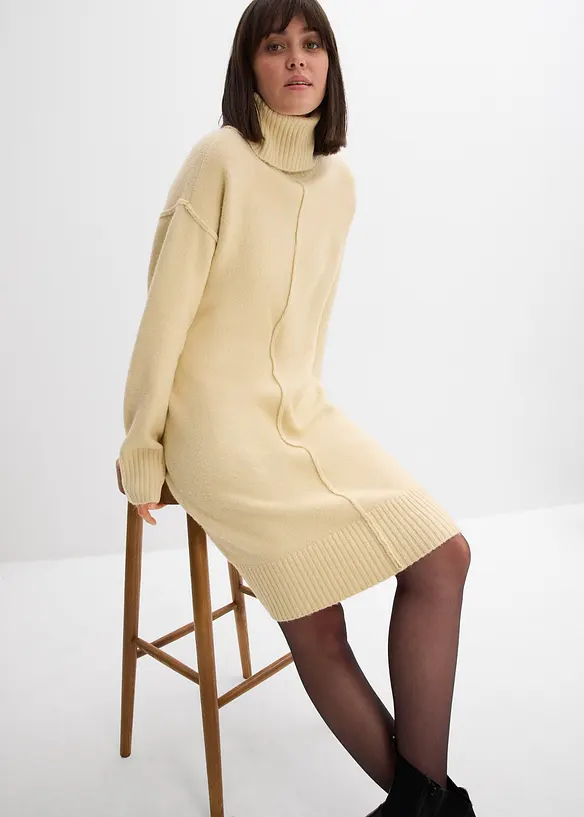 Abito in maglia con cucitura decorativa, bonprix