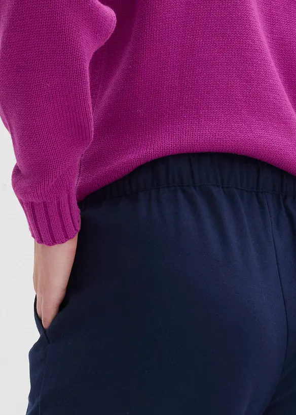 Pantaloni effetto lana con elastico in vita, bonprix
