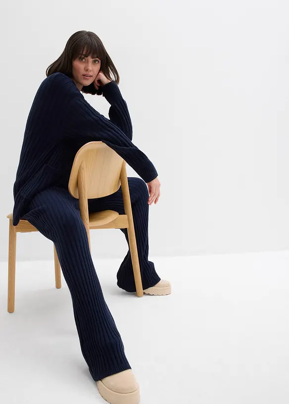 Pantaloni in maglia di soffice misto viscosa, bonprix