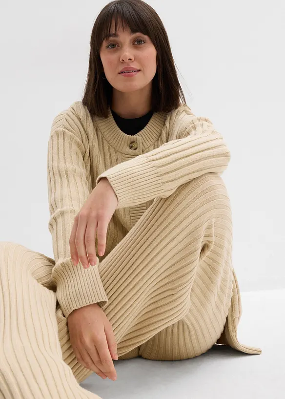 Pantaloni in maglia di soffice misto viscosa, bonprix