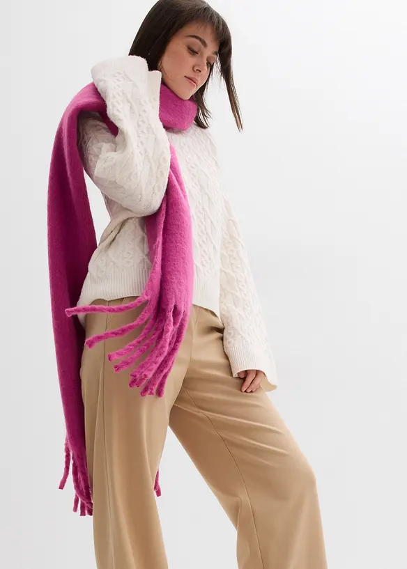 Pantaloni effetto lana con elastico in vita, bonprix