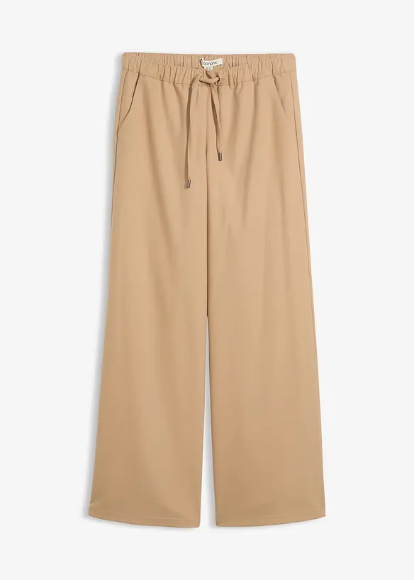 Pantaloni effetto lana con elastico in vita, bonprix