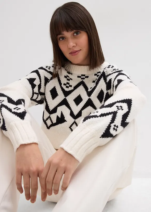 Maglione norvegese oversize, bonprix