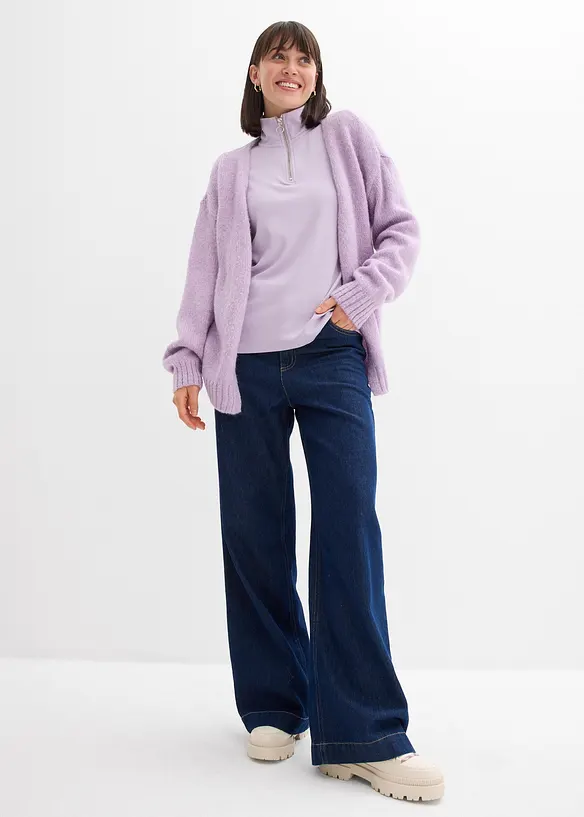 Maglia a costine in misto viscosa morbido, bonprix