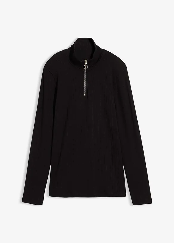 Maglia a costine in misto viscosa morbido, bonprix
