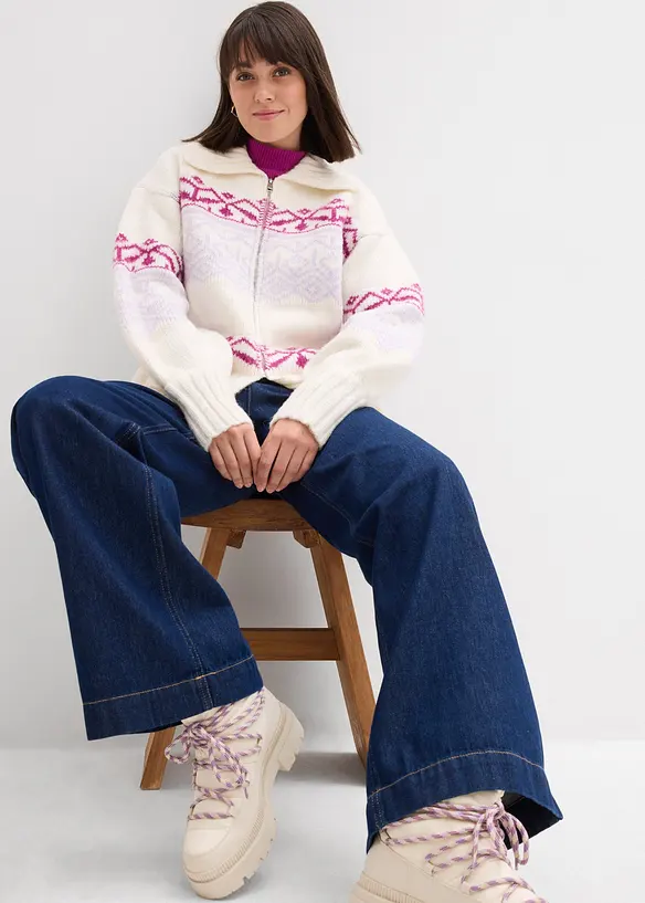 Cardigan norvegese corto, bonprix