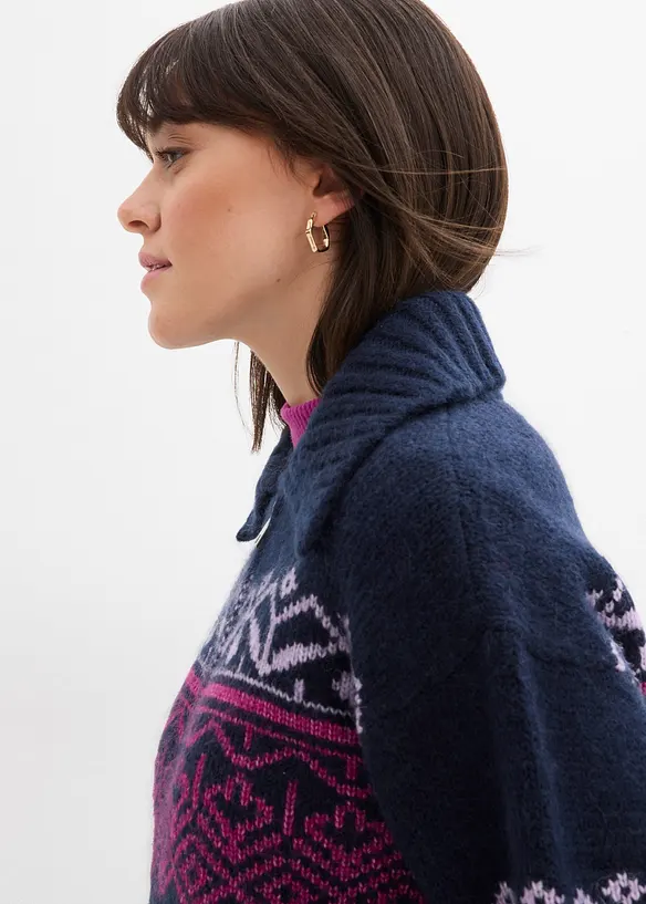 Cardigan norvegese oversize, bonprix