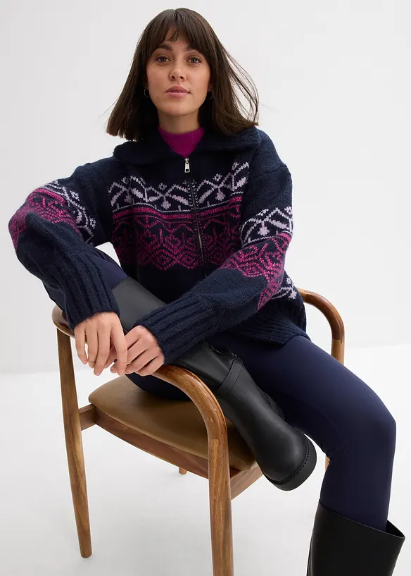 Cardigan norvegese oversize, bonprix