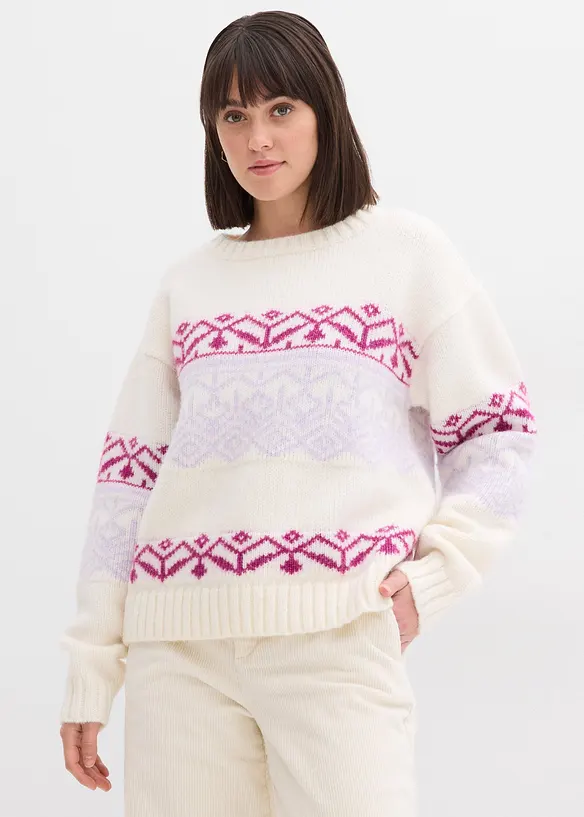 Maglione norvegese oversize, bonprix