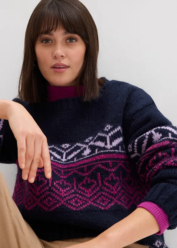 Maglione norvegese oversize, bonprix