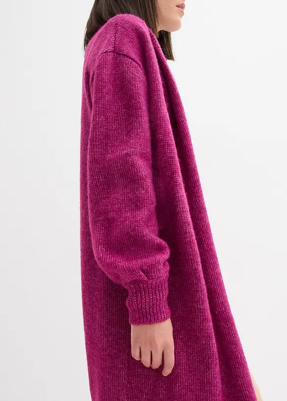 Maxi cardigan con effetto peloso, bonprix